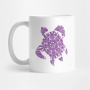 Purple Mandala Turtle Mug